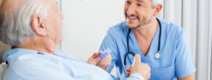 nurse with patient at hospital