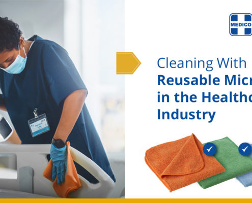 cleaning with reusable microfiber healthcare